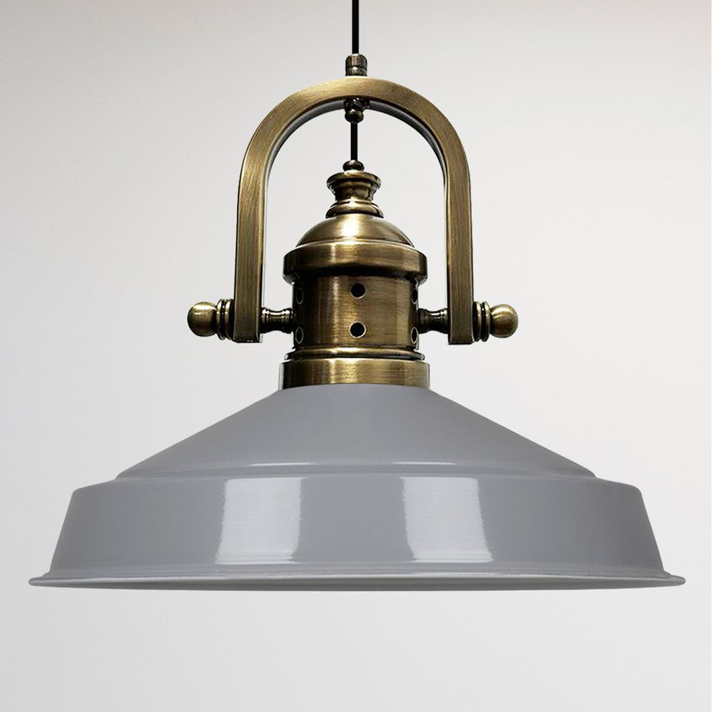 Pendelleuchte Industrial Asletl-Marine Vintage 40 cm - Grau