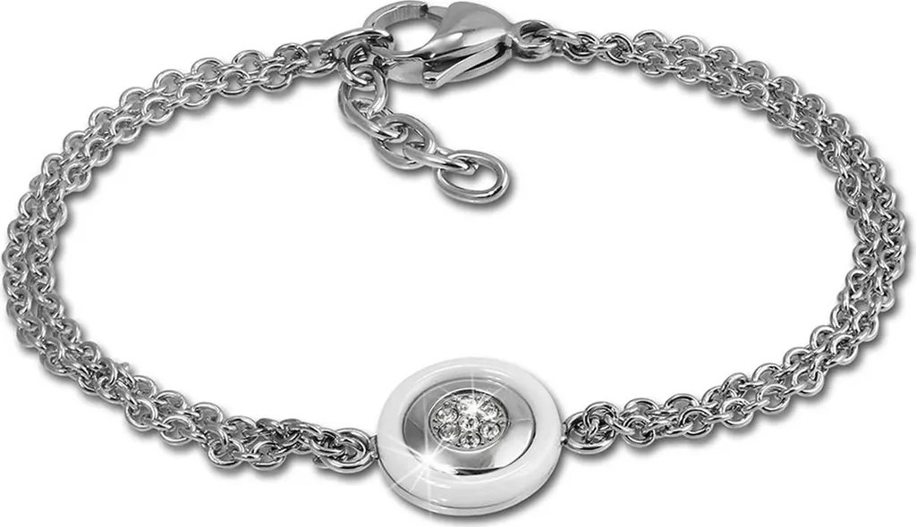 Gioielli Amello: Bracciale in Ceramica Bianca e Acciaio D2ESAX31W8