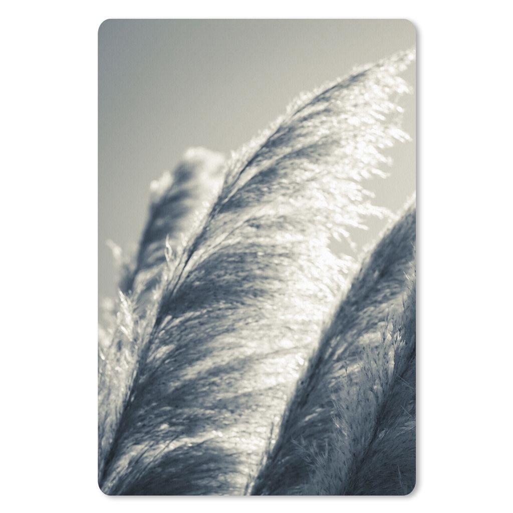 MuchoWow Mauspad Mousepad Pampasgras - Schwarz - Weiß - Natur 18x27 cm - Mousepads - Maus Mat - Pad - Mausunterlage