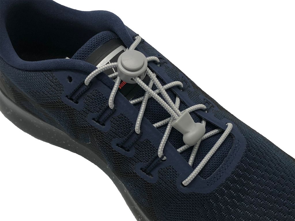 Elastische Schnürsenkel elastisch Schnellverschluss Schuhbänder Lazy Grau 