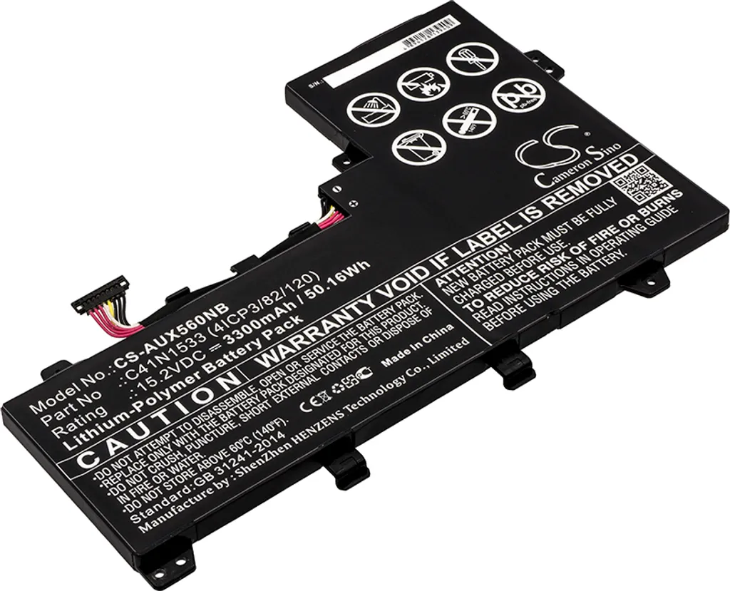 Batterie Ordinateur Portable TECHTEK pour Asus Q504UQ BATTUX560-2 Li-ion