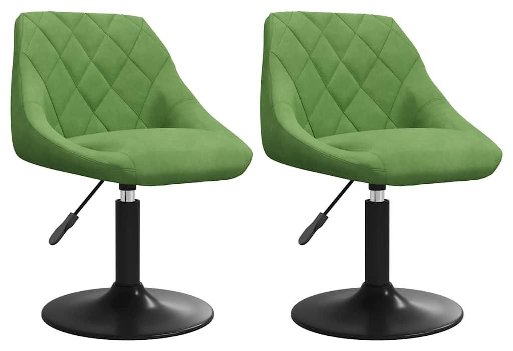 vidaXL Chaise de salle à manger 2 pcs. Pivotantes Vert Image du produit 