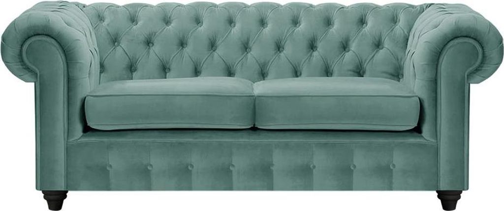 Zweisitzer-Sofa Chesterfield Max-Velluto 12-black