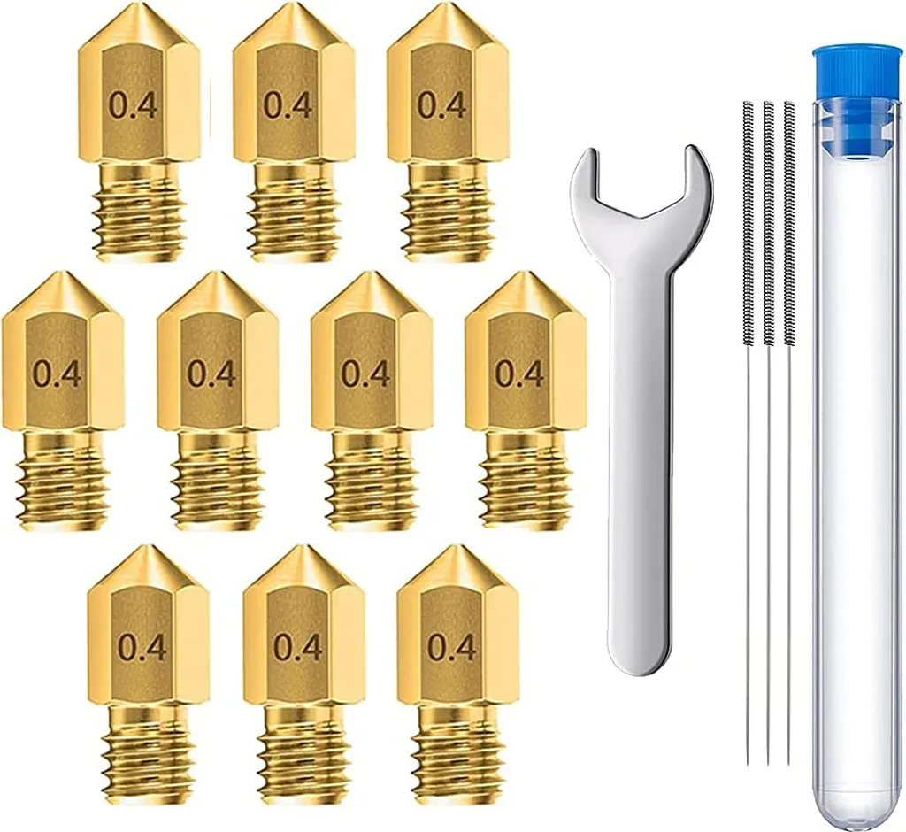 MMOBIEL 10 Buses MK8 0.4mm en Laiton pour Creality Ender 3D