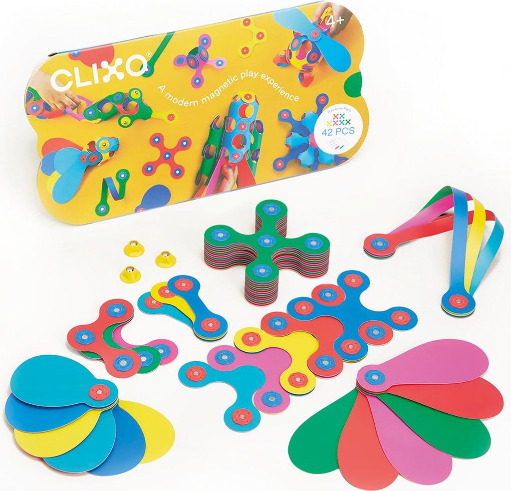 Clixo Magnetic Building Toys Rainbow Pack, 42dlg. Image du produit 
