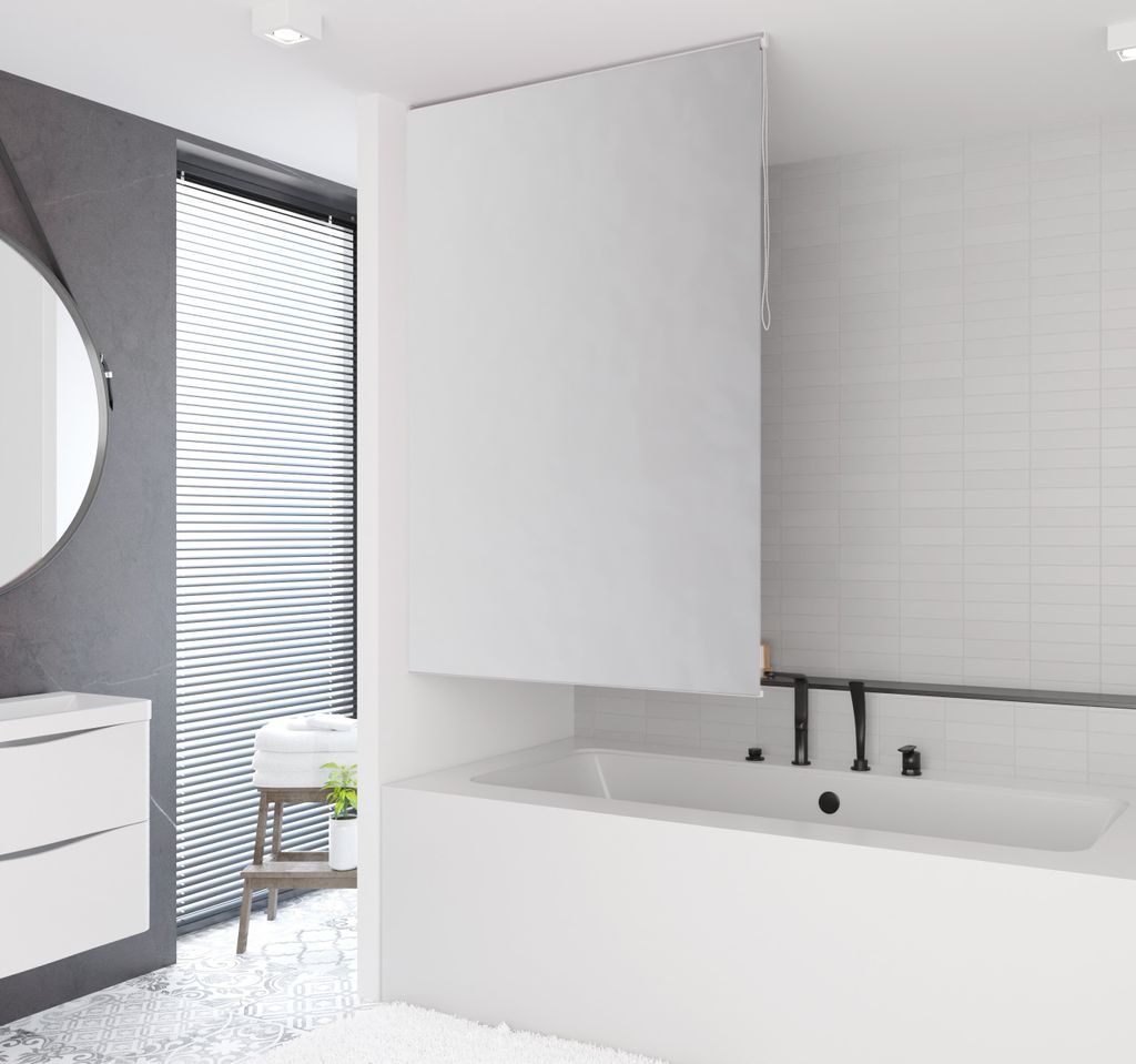 KSHANDEL24 Basic Duschrollo - Wasserdicht PEVA Material In 7 Breiten