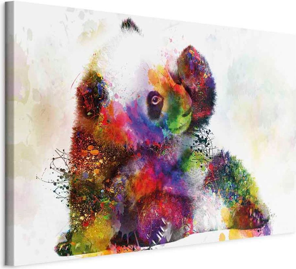 Italienischer Leinwand Leinwandbild - Little Panda (1 Part) Wide 120x80 cm Tiere g-C-0301-b-a