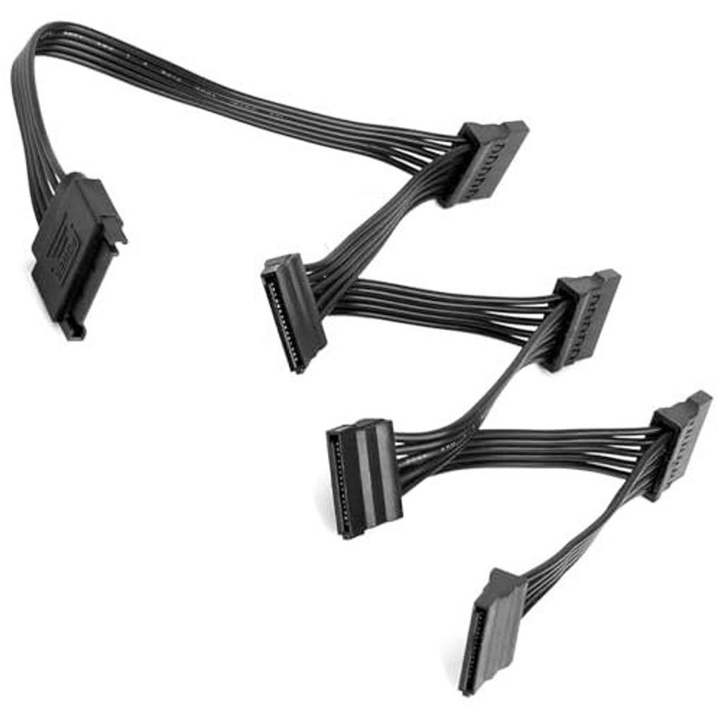 15-Poliges SATA-Power-Splitter-Adapterkabel 1 Male to 6 Female, SATA Stromkabel Verzinnter Kupferdraht 15pin, SATA Kabel Adapter für Festplatten O...