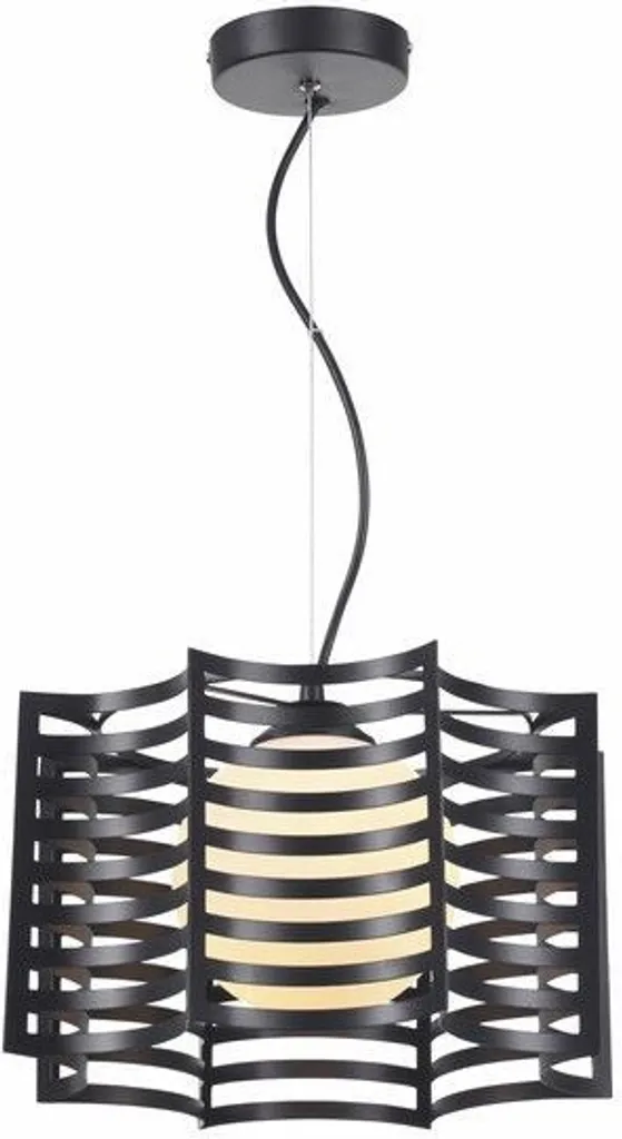 Suspension Laria Reality noire en métal 1xE27 design 120x30x30 cm