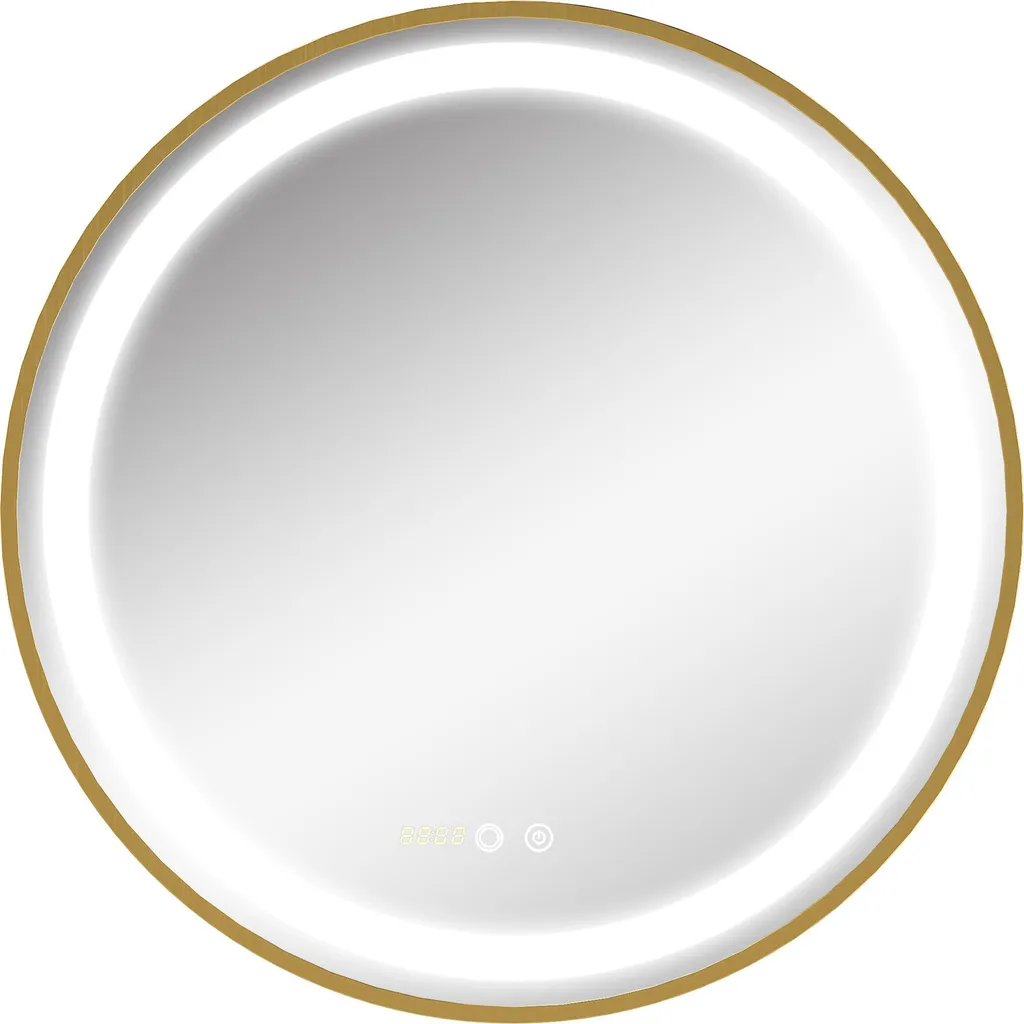 Miroir LED IP44 Fortuna Lai 60x60 cm : fini les retards et l'ombre au visage