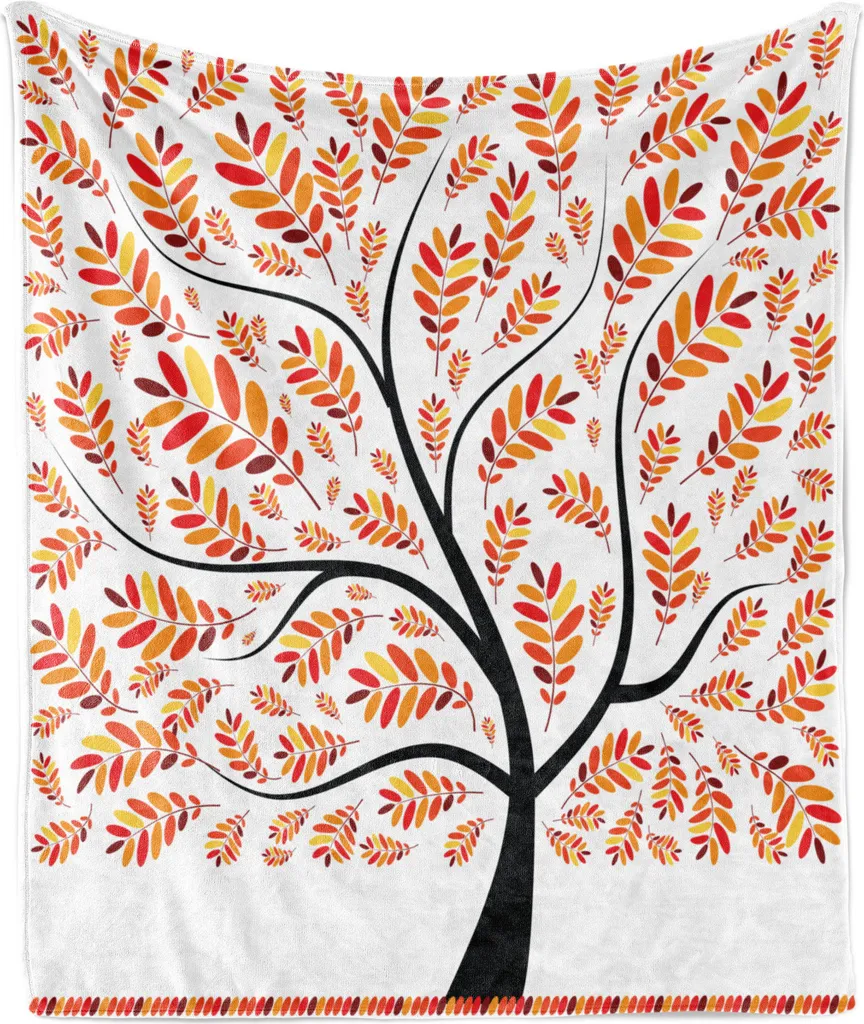 Coperta Pile Flanella ABAKUHAUS Alta Qualità 175x230 cm Autunno