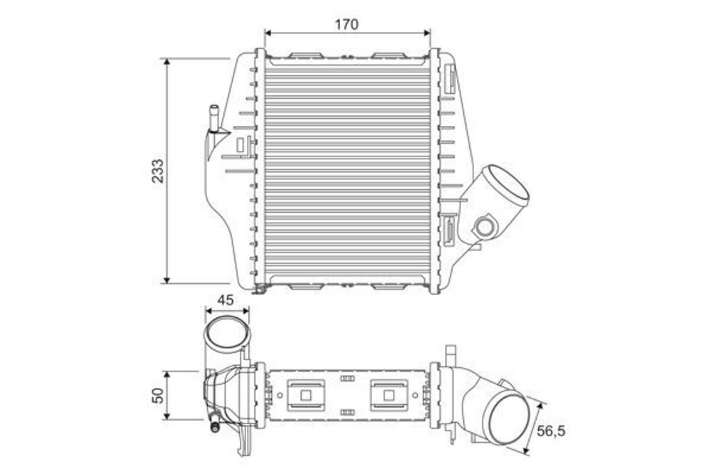 VALEO 818543 Ladeluftkühler LLK für SMART FORTWO Coupe (451) Turbo Intercooler