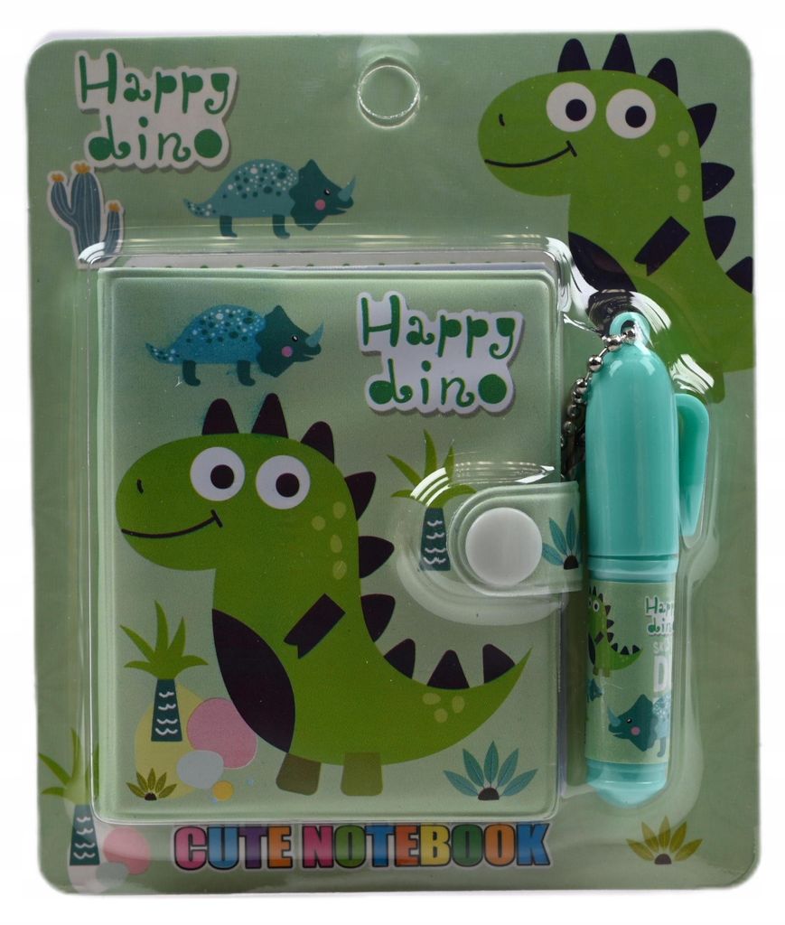 Dinosaurier Mini Notizbuch mit Stift A8 Notizheft Kinder Produktbild 