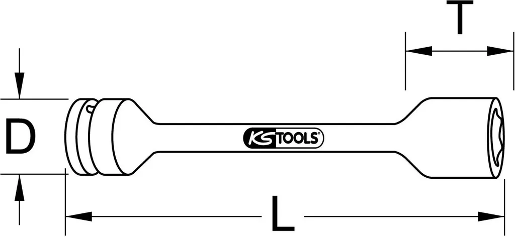 KS TOOLS 515.1489: Bussola Torsionale 36mm XL 1" - Sicurezza 600Nm - 3