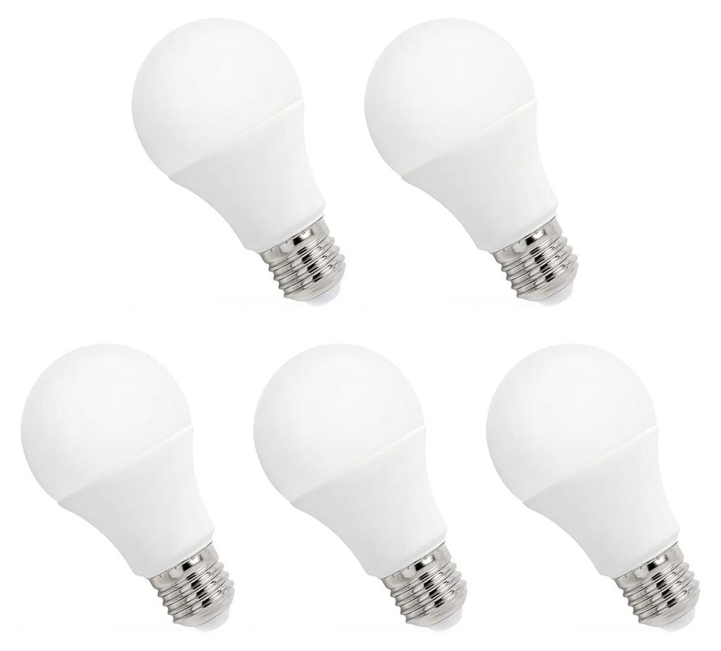 Spectrum LED-Lampe E27 4,9 W - 230 V - 450 Lumen - 3000 K Warmweiß - Gemütliches Licht - Energieeffizient - 5 Stück