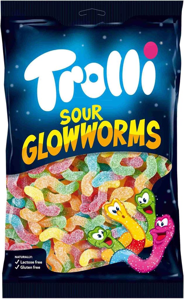 Trolli Saure Glühwürmchen Beutel 1kg Produktbild 