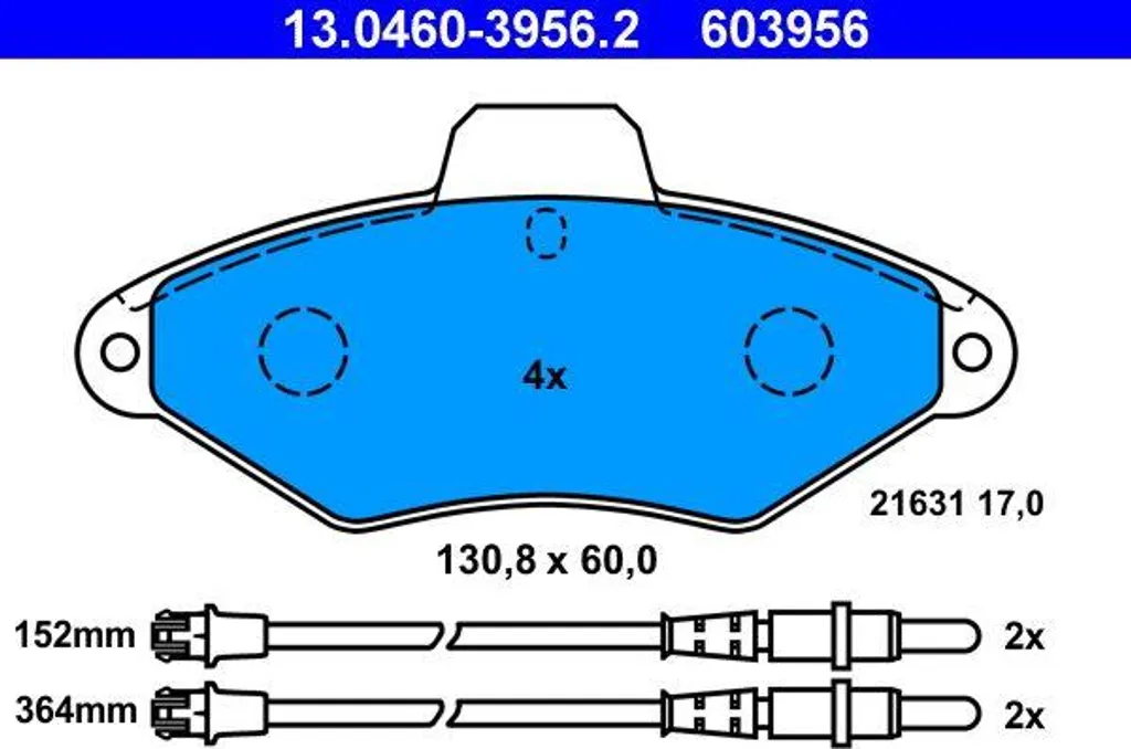 Kit freinage Xantia ATE 13.0460-3956.2 pour une conduite sereine et sûre