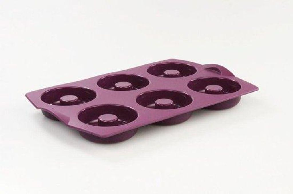 Silikonform für Donuts und Bagels, blau, Diabolo - Backform