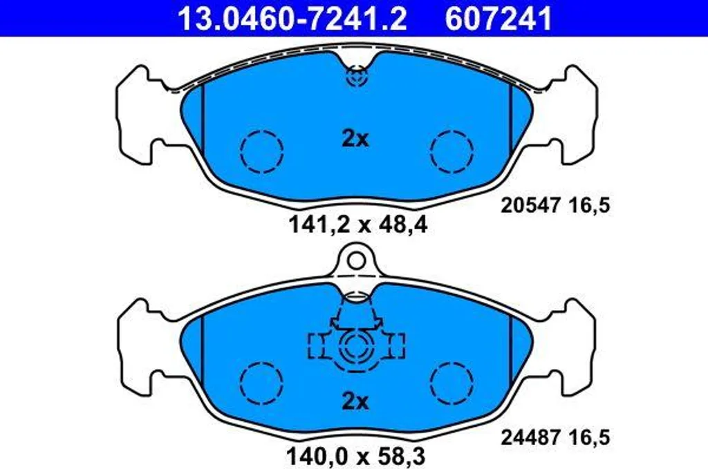 Anti-Sifflement Plaquettes de Frein ATE JLM20257 pour Jaguar XJ XK8