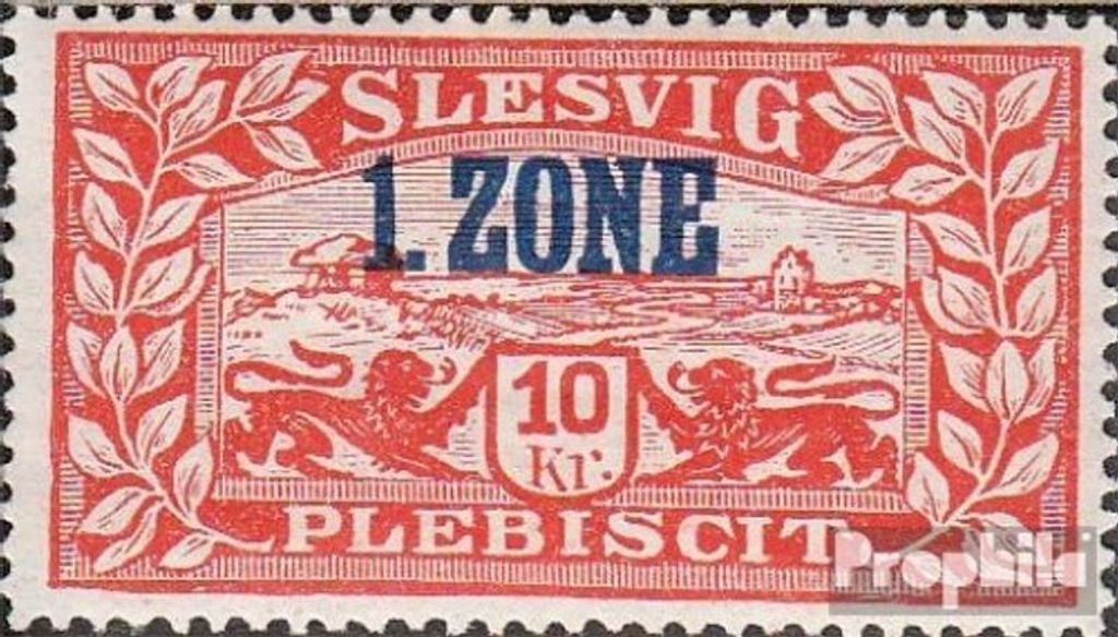 Briefmarken Schleswig (Abstimmung) 1920 Mi 28a postfrisch Wappen