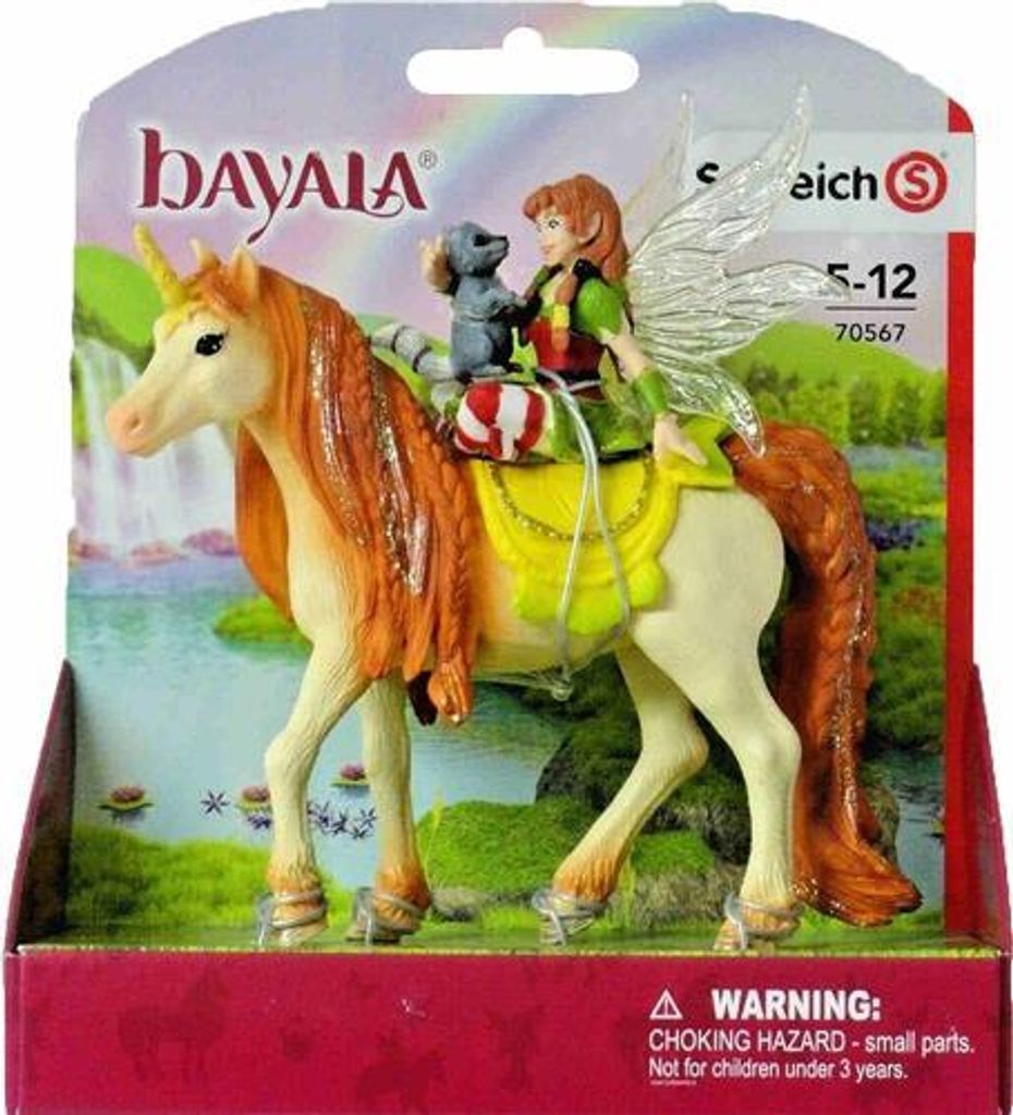 Schleich BAYALA | Sirène Eyela sur Cheval de mer 70594 | 3 pièces | avec trident | figurines fidèles aux détails avec aimant | joli cadeau pour filles