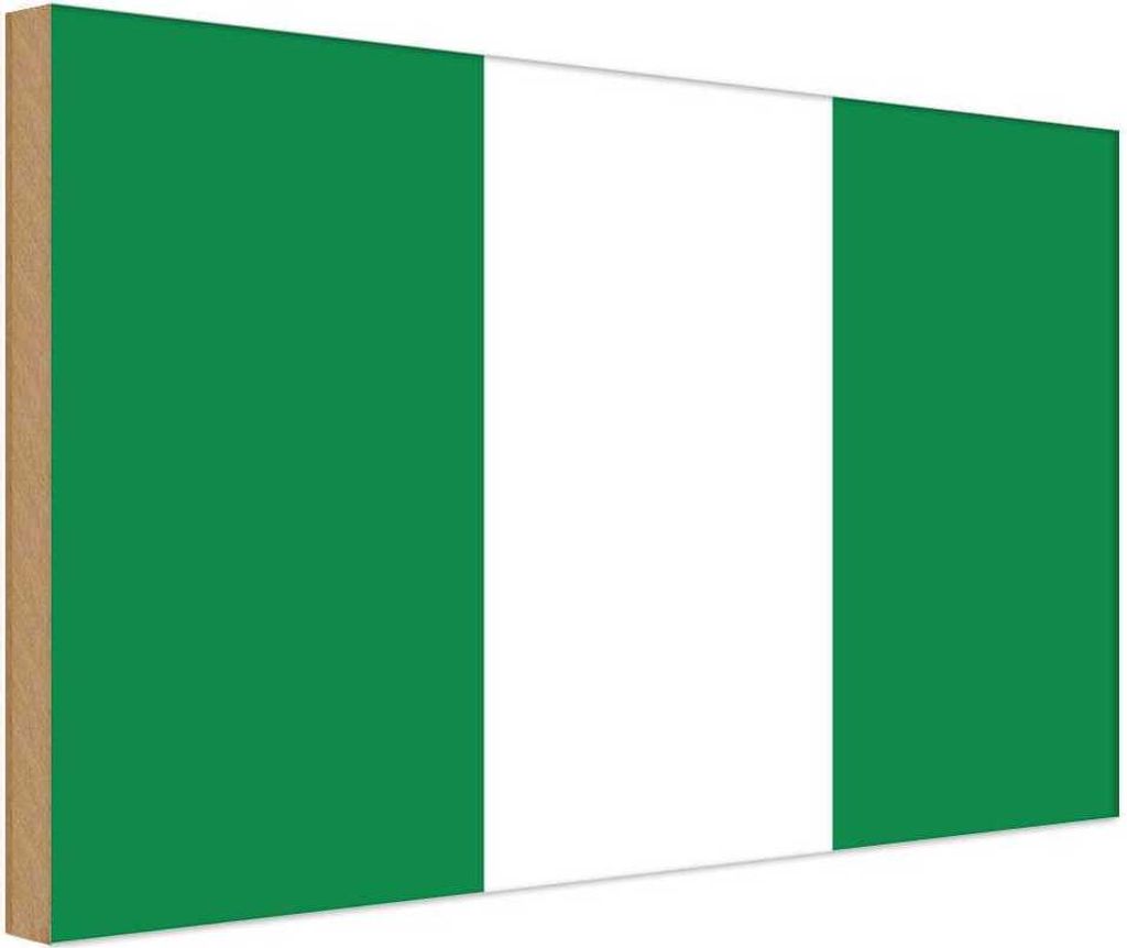 vianmo Holzschild 12x18 cm Nigerias Nigeria Flagge Fahne Wappen