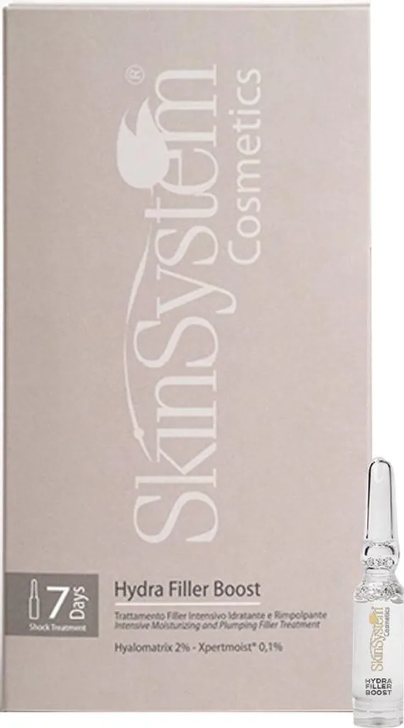 SkinSystem Hydra Filler Boost 7x2ml: Fiale Acido Ialuronico Rimpolpanti