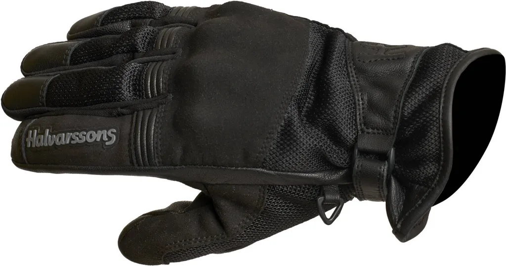 Gants de moto Halvarssons Gla noir taille 8 en cuir étanche