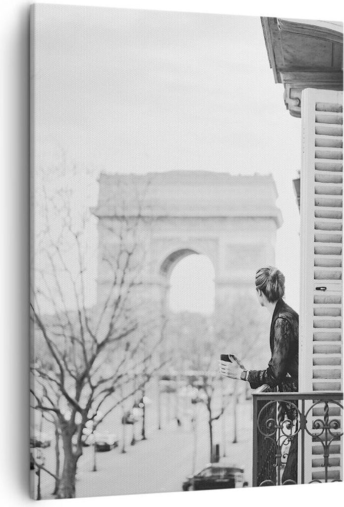 Bild auf Leinwand - Leinwandbild - Einteilig - Bogen Triumphal Paris - 50x70cm - Wand Bild - Wanddeko - Wandbilder - Leinwanddruck - Wanddekoration...