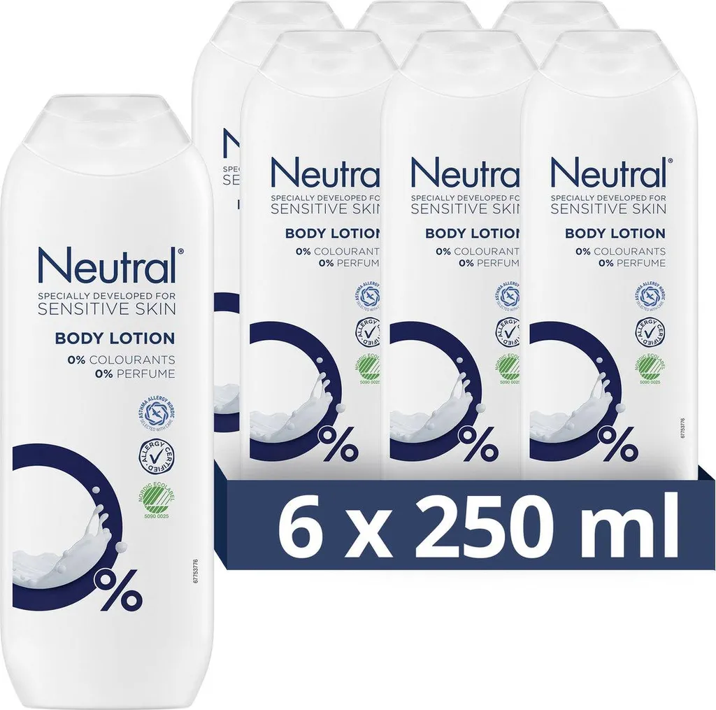 Lotion pour le corps neutre anti-tiraillement - Lot 6 x 250ml durable