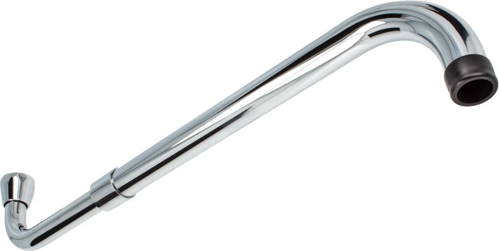 tecuro S-Auslauf für Wand-Armaturen 3/4 Zoll flachdichtend, ausziehbar 200-300 mm, Messing verchromt