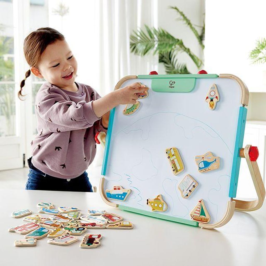 Hape Magnetische Fahrzeuge Set - Lernspielzeug für Kinder Produktbild 