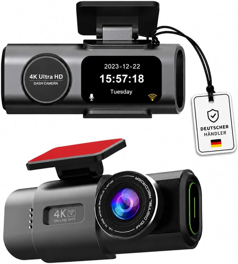Autokamera 4K s predným a zadným snímačom – autokamera s Obrázok produktu 