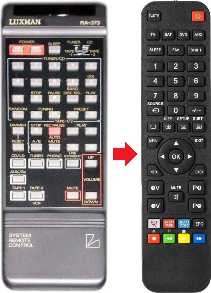 Fernbedienung geeignet für LUXMAN RA-373