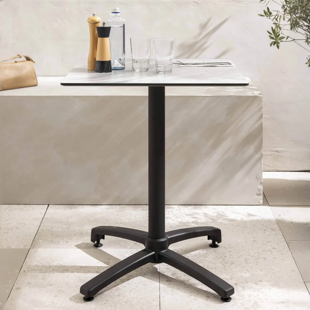 Table pour balcon marbre 70 cm pliable Oviala Opéra terrasse