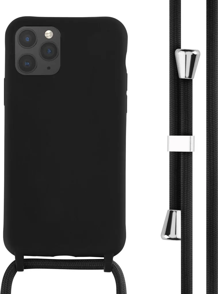 Custodia Silicone iMoshion iPhone 11 Pro con Cordino Nero - Antiscivolo