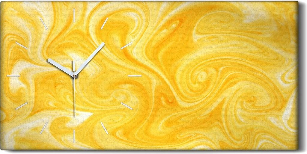 Küche Wohnzimmer Wand Leinwand Uhr Geräuschlos 60x30 Malerei Abstrakte Kunst - weiße Hände