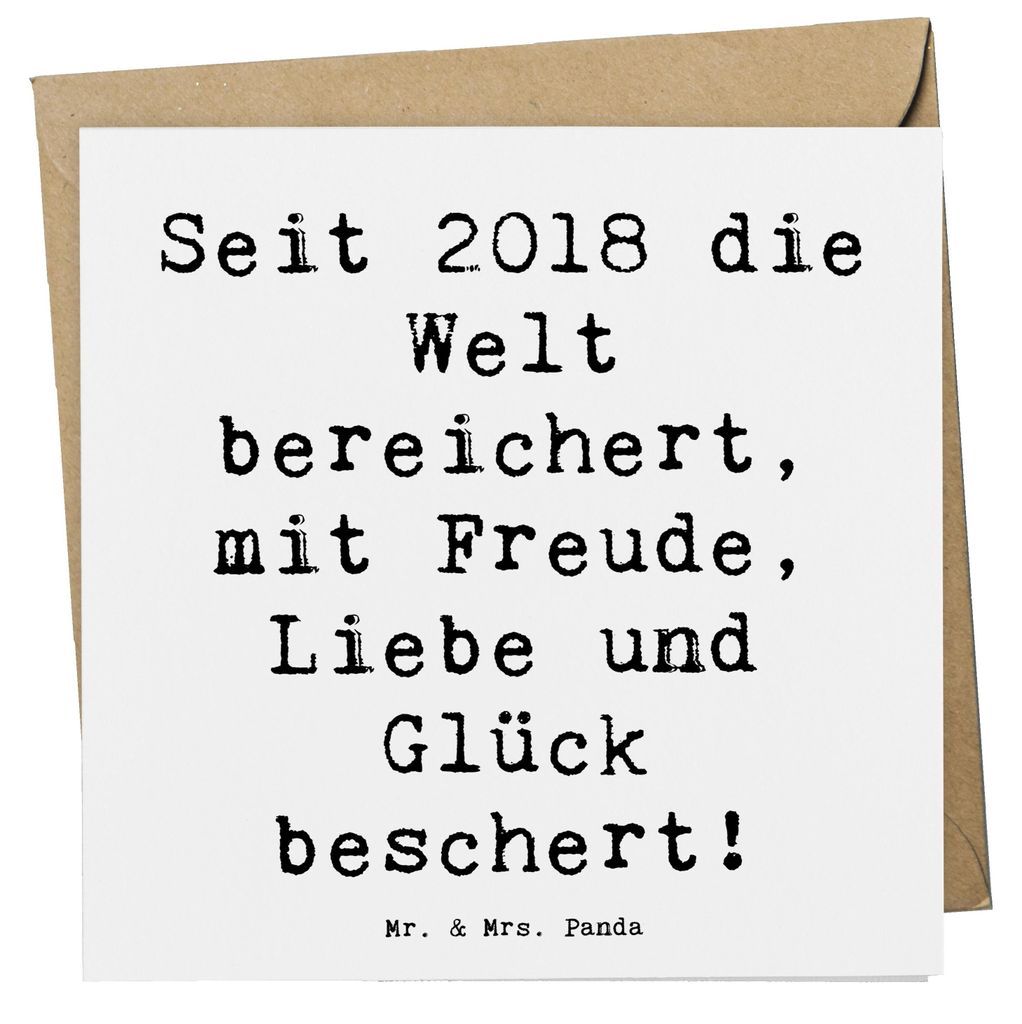 Mr. & Mrs. Panda Grußkarte Spruch 2018 Geburtstag - Weiß - Geschenk, doppelkarte, Glückwunschkarte, Jubiläum, Happy Birthday, faltkarte, Freund...