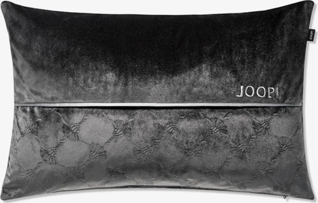 Housse de Coussin Déco JOOP! Scene 38x58cm Anthracite pour Salon et Lit