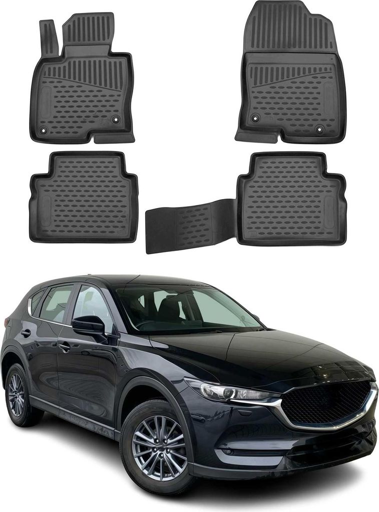 2017-2025 Mazda CX-5 Tappetini TPE Nero 4 pezzi Immagine del prodotto 