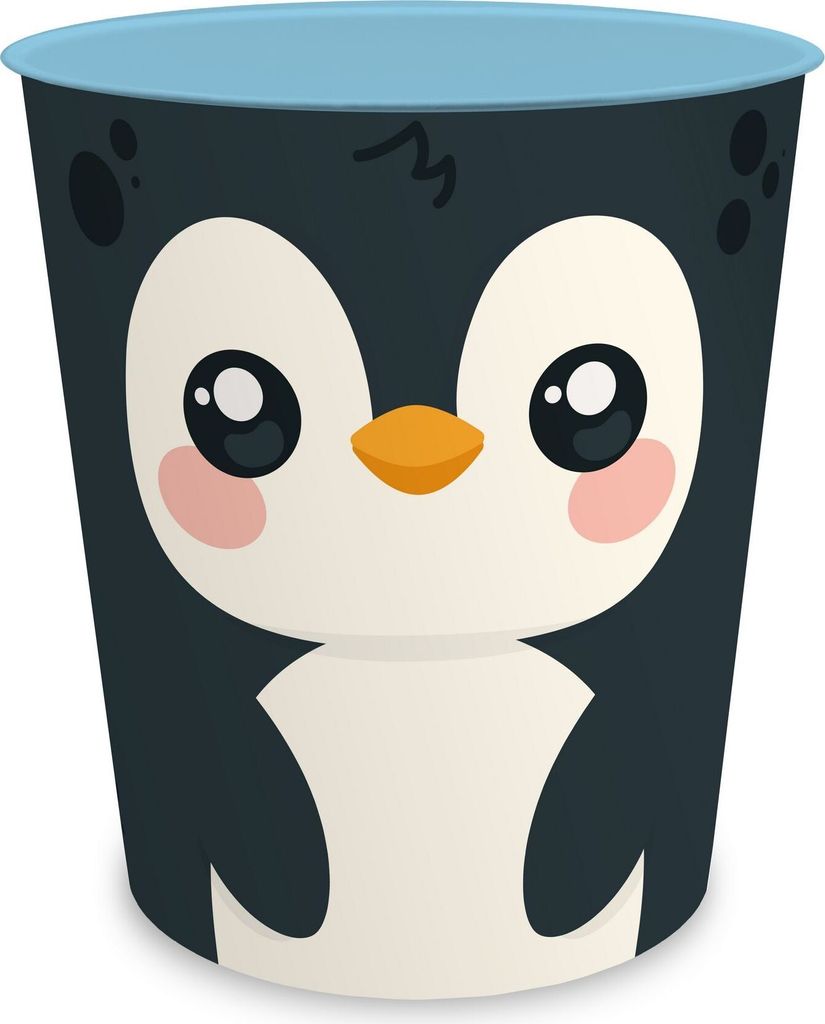 itenga Papierkorb Tiermotiv - PINGUIN - Kawaii Design - ca Produktbild 