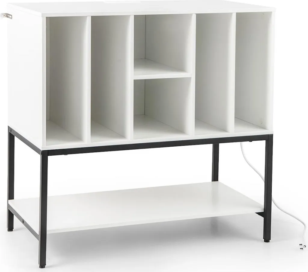 Support de platine anti-vibrations blanc avec châssis robuste stable