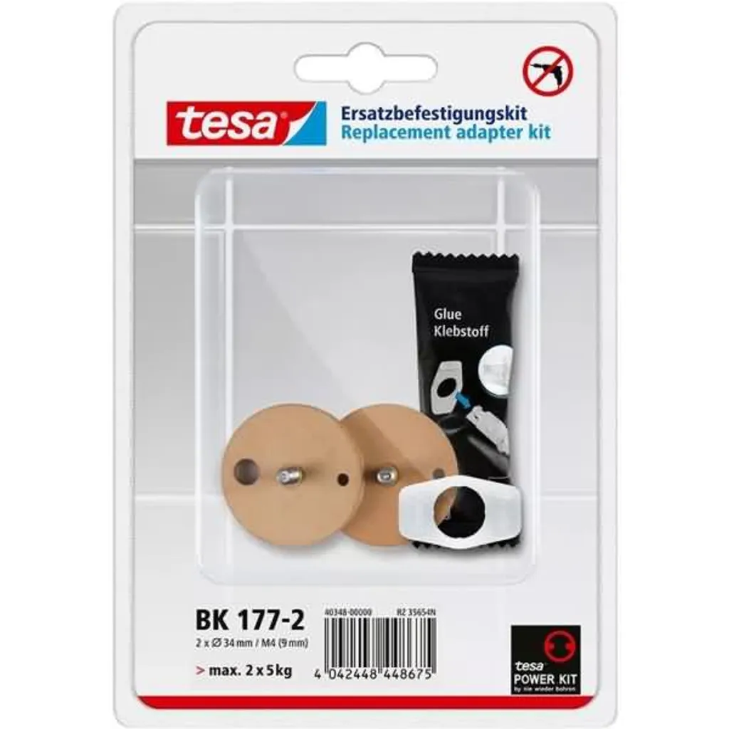 Adaptateur de fixation Tesa BK177-2 pour accessoires de salle de bain