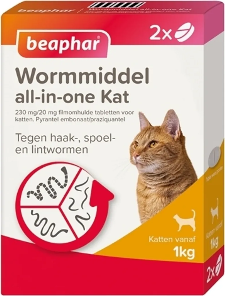 Beaphar All-In-One Gatto: Vermifugo Efficace per Vermi Tondi e Piatti