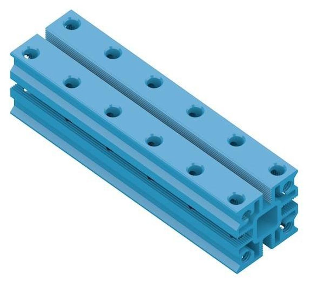 Makeblock Führungsprofil 2424, Aluminium eloxiert, 24x24 mm, 4x M4-Gewindeverzahnung - Länge: 88 mm