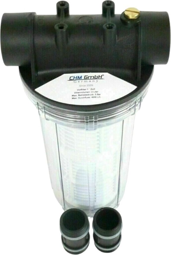 CHM GmbH® 1" Vorfilter 2 L Wasserfilter Hauswasserwerk Produktbild 5