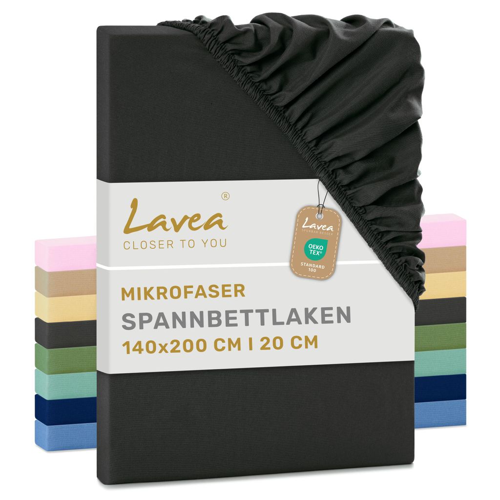 Lavea® Zestaw pościeli satynowej na materac, 140x200 cm, Zdjęcie produktu 