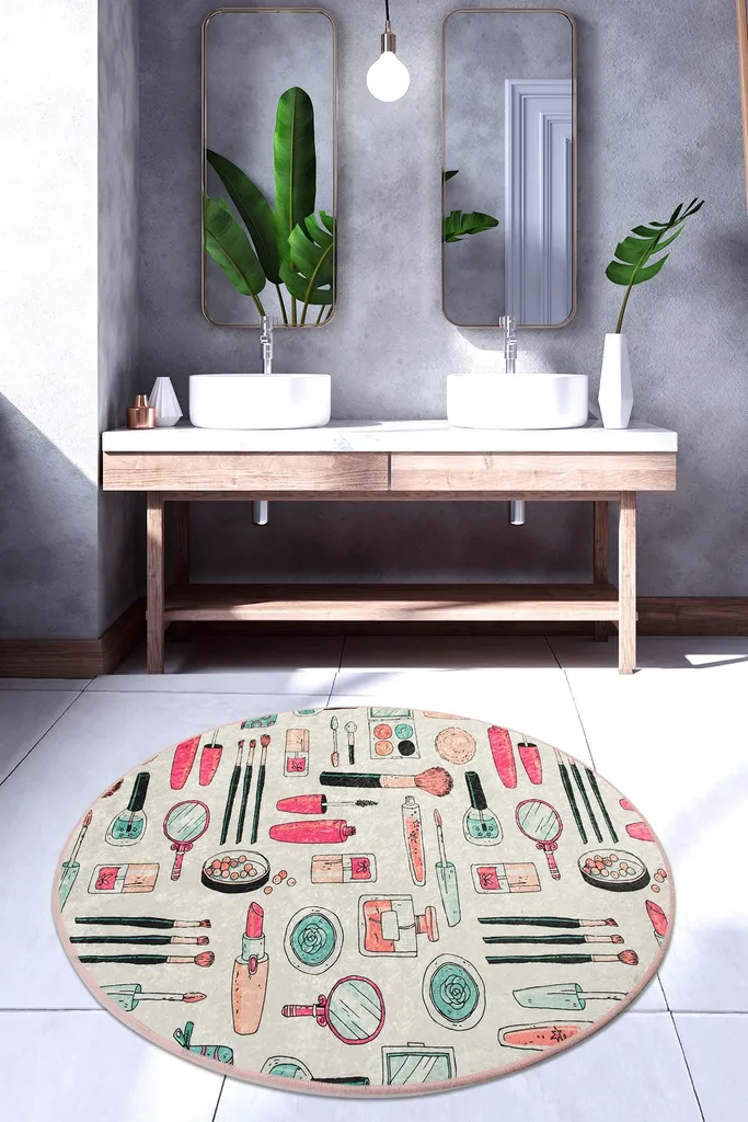 Tenda da doccia 3D viola 180x180cm per bagno con 12 ganci antimuffa e