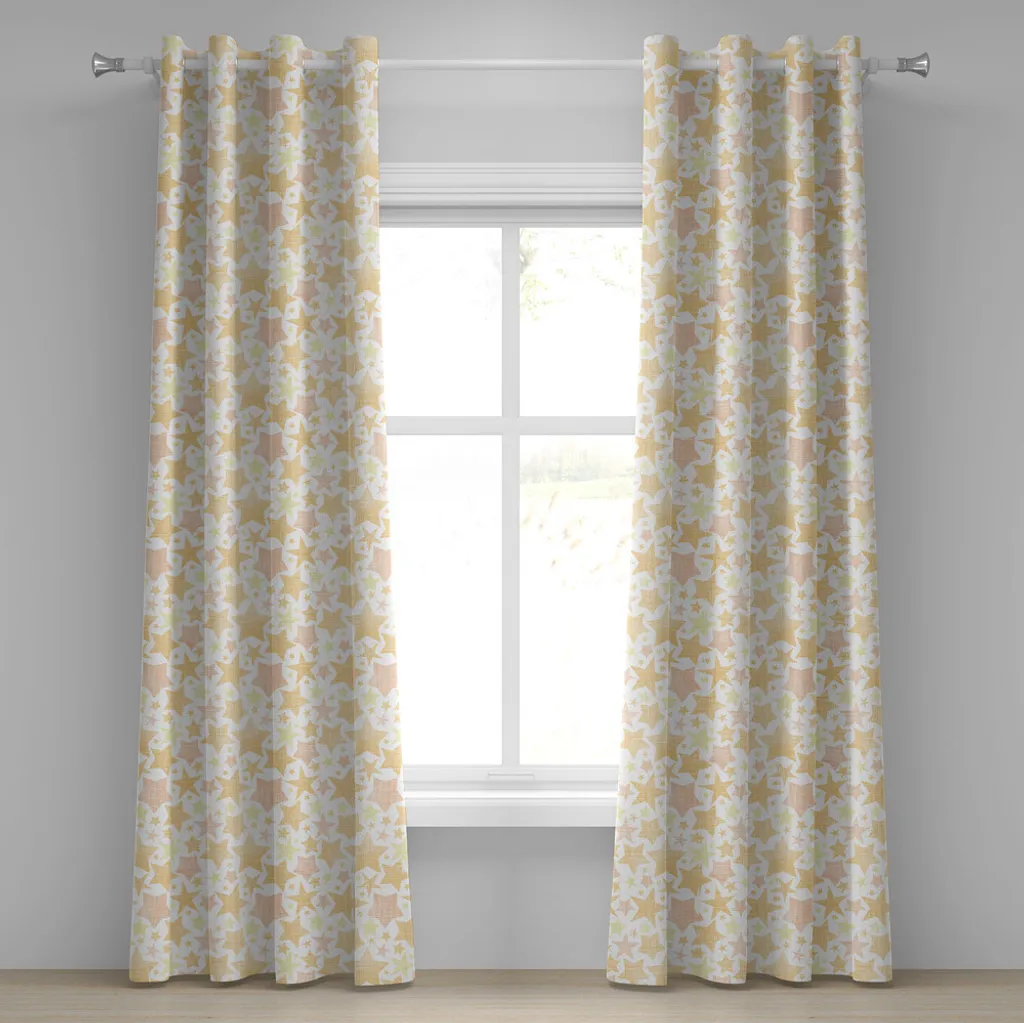Rideau décoratif étoiles pour tamiser la lumière avec style 175 cm