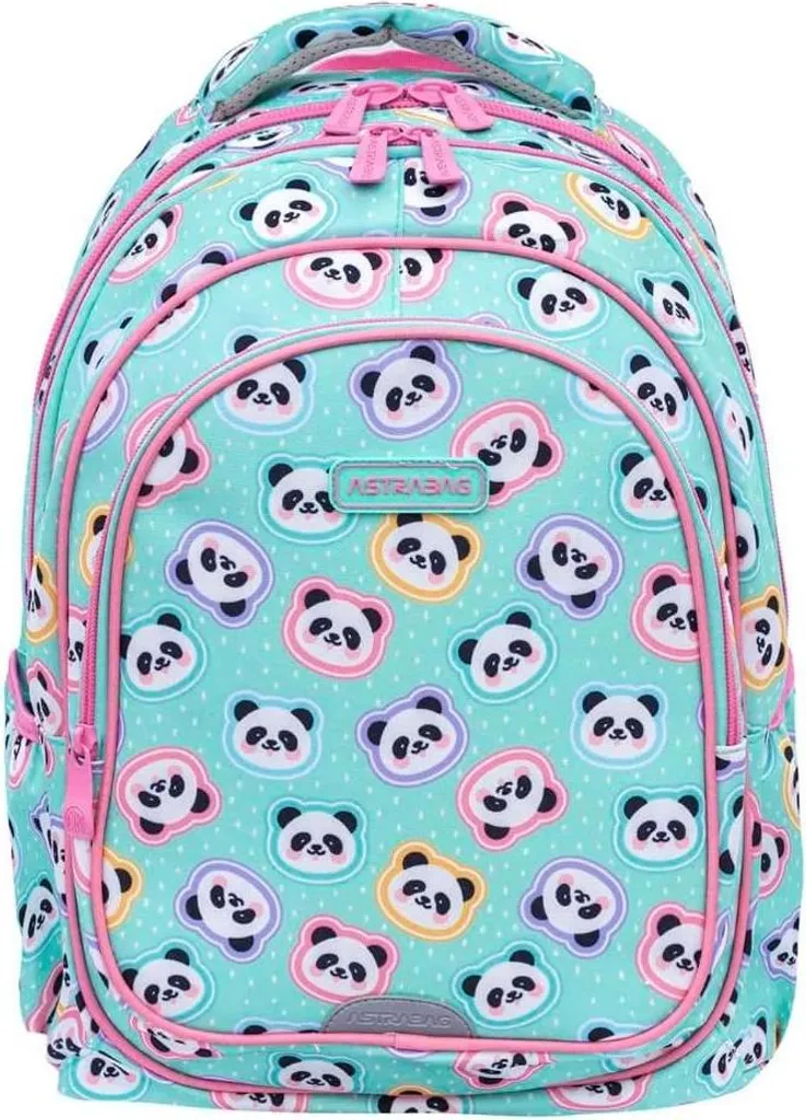 Sac à dos scolaire AstraBAG MINTY PANDAS idéal pour l'école et les sorties